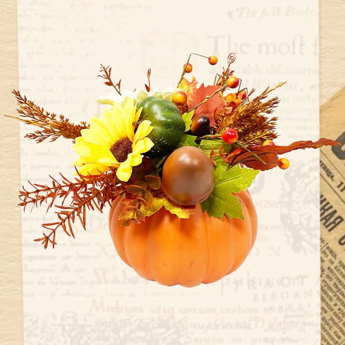 Autumn pumpkin arrangement
