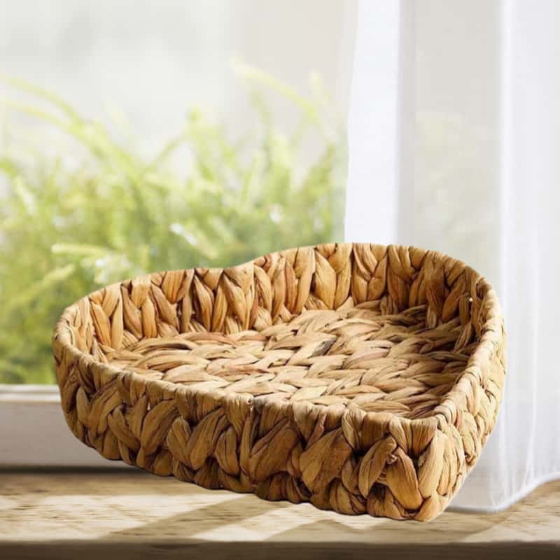 Warter hyacinth tray heart shape
