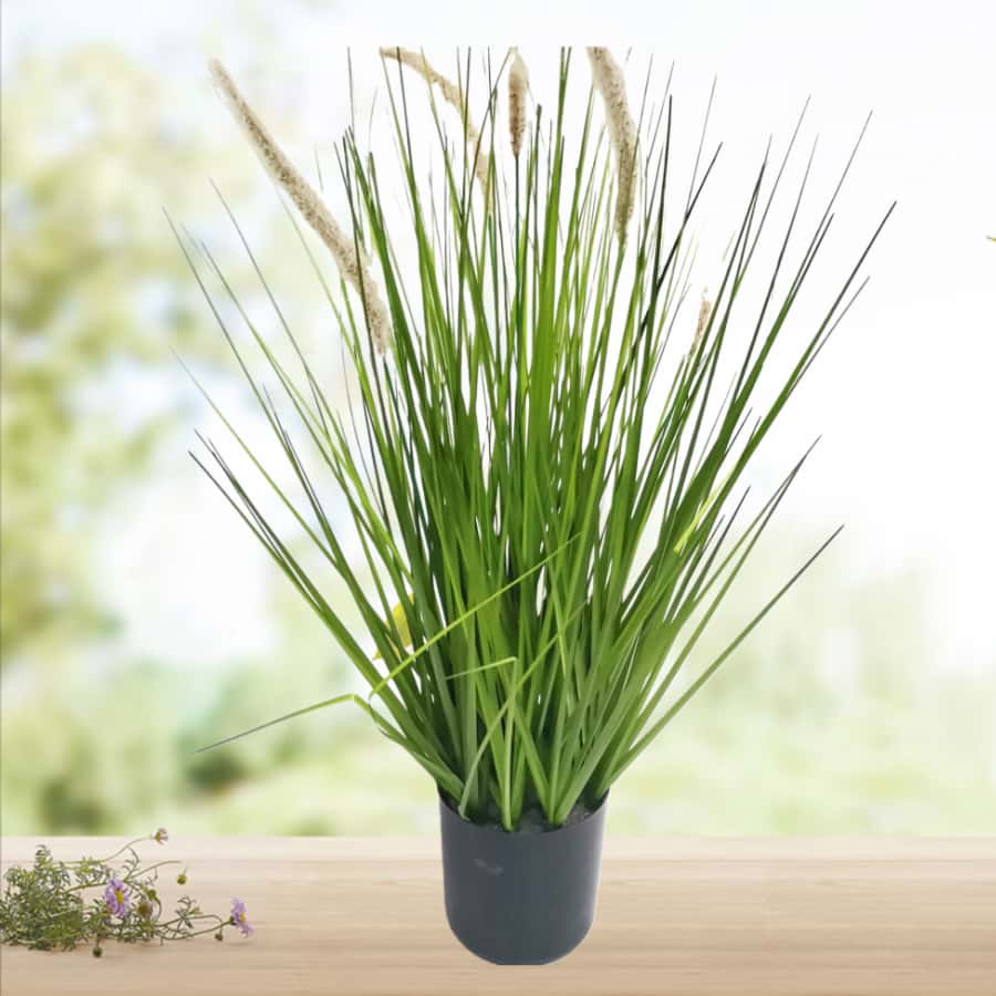 Potted artificial onion grass 