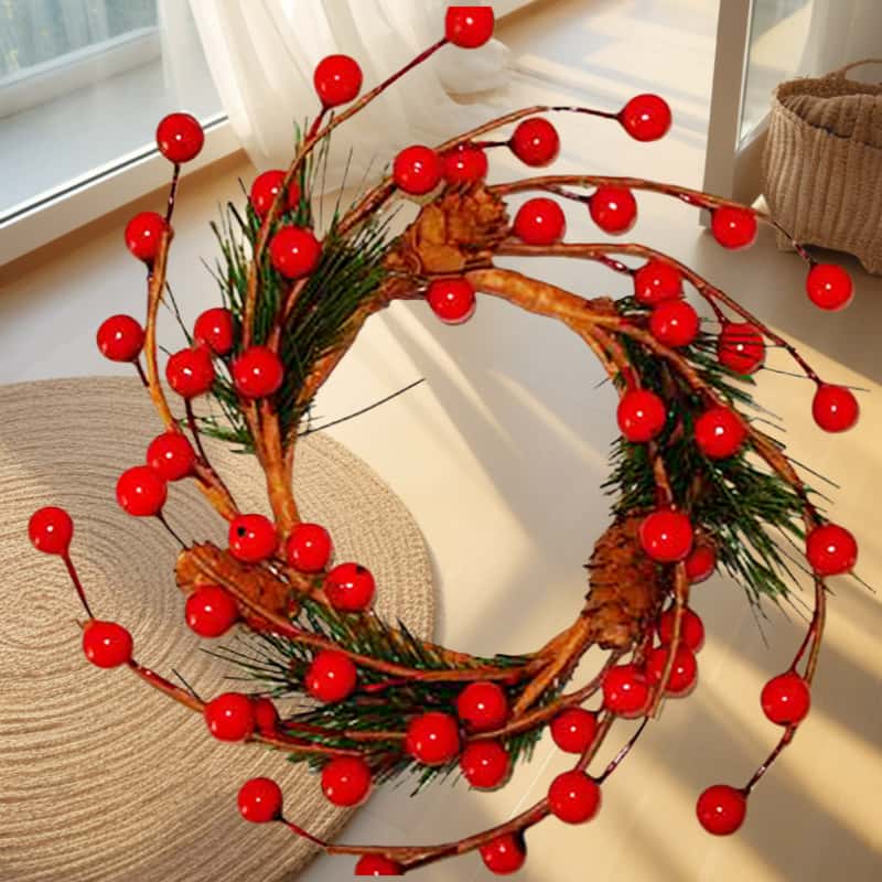 Red berry candle ring