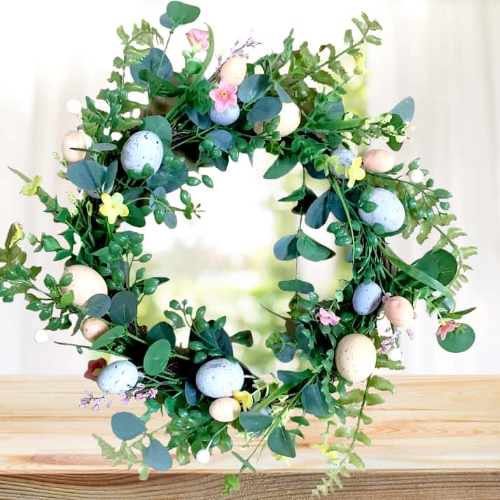 Spring Easter egg wreath