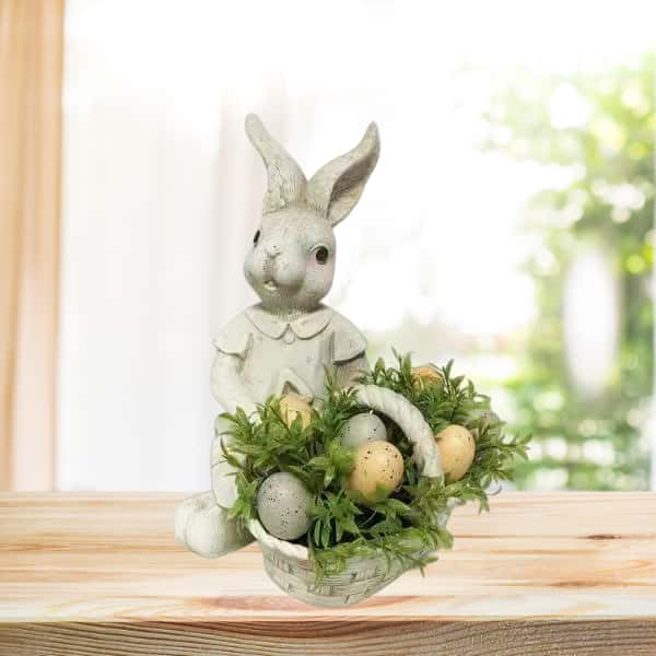 Spring bunny potted plant