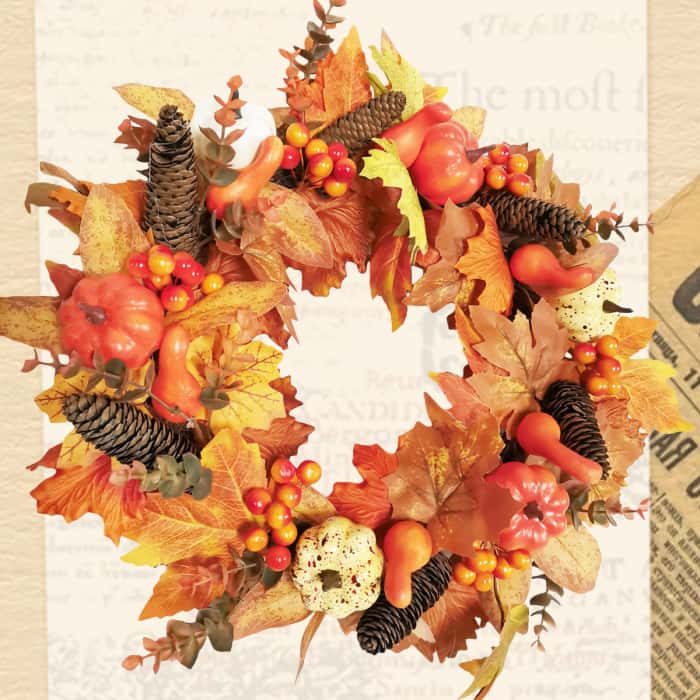 Fall wreath decoration