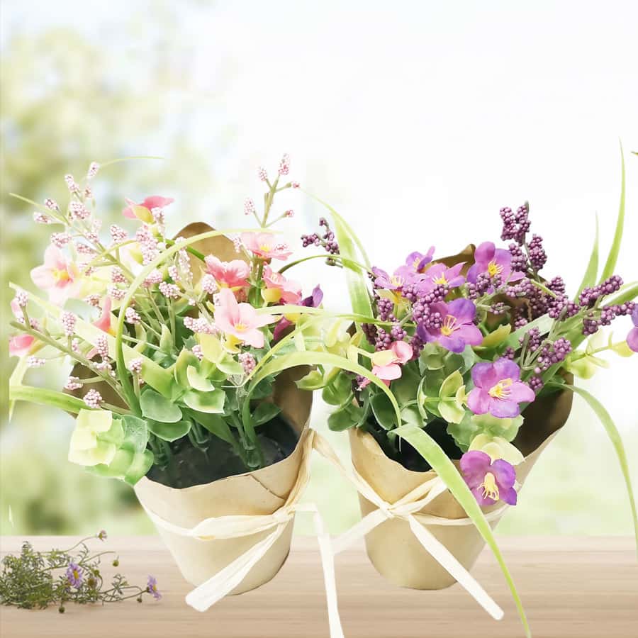 Potted artificial flower