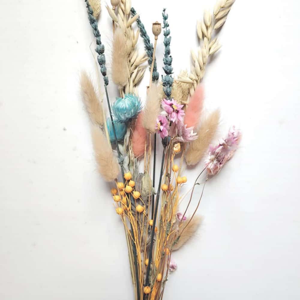 Spring dried flower arrangement